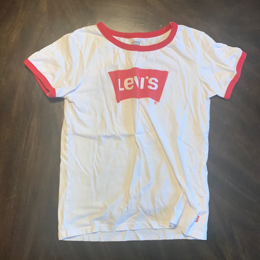 Levi’s White T-Shirt Girls Large (Marks on back see photos)‎